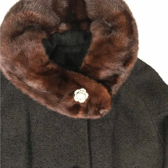 Vintage fur collar coat 1950’s to 1960’s - Picture 2 of 7